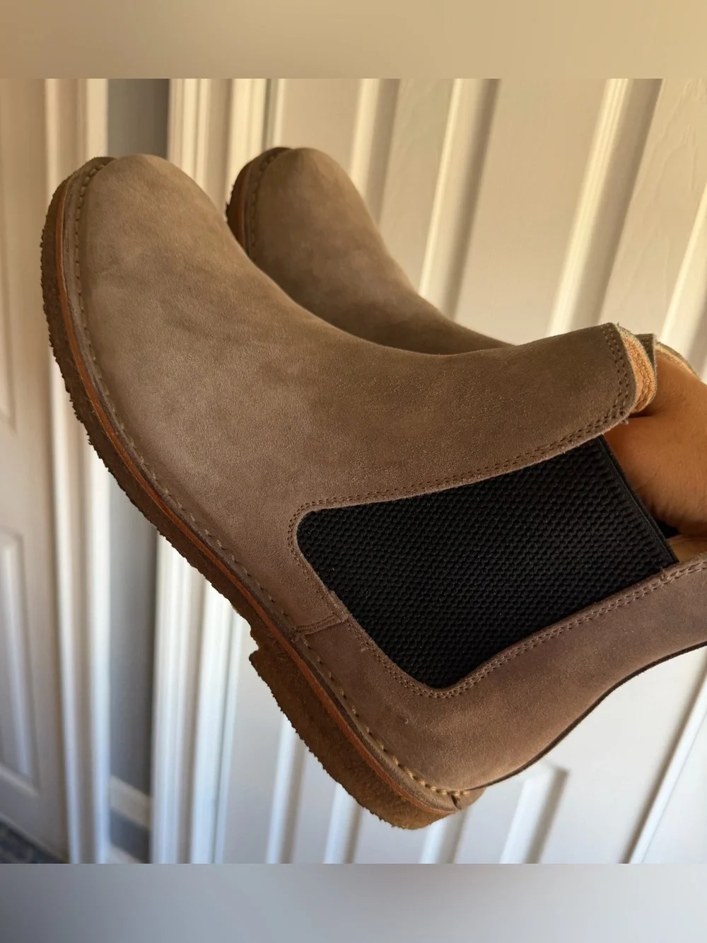 Astorflex Men’s Handmade Italian Bitflex  Stone Suede Chelsea Boots Size: US 11